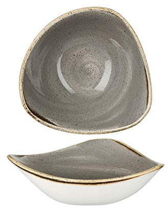 Churchill Stonecast -Triangle Bowl Schüssel- 26cl, Farbe wählbar (Peppercorn Grey)