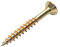 Spanplattenschrauben 5,0 x 40 mm Holz Schrauben Torx verzinkt gelb Flach Senkkopf Fräsrippen