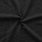 STOFFKONTOR Jacquard Strick Jersey Stoff Meterware mit Zopfmuster, Schwarz