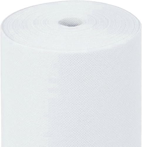 Horeca Collection Maxi Products - Rouleau de nappe en TNT sans prédécoupe blanche 1,2 x 50 m - Tissu non tissé Spunbond (TNT) - Jetable avec effet tissu - Résistant aux liquides - Traiteur