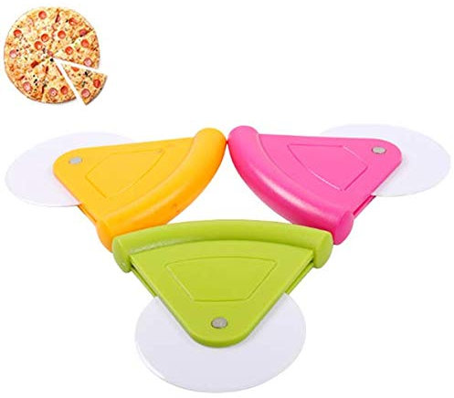 AIMEITE Pizza Cutter Wheel Slicer Multifunction Pizza Cutter Plastic Kitchen Baking Tools 3 Pcs Pizza Cutter Dishwasher Safe