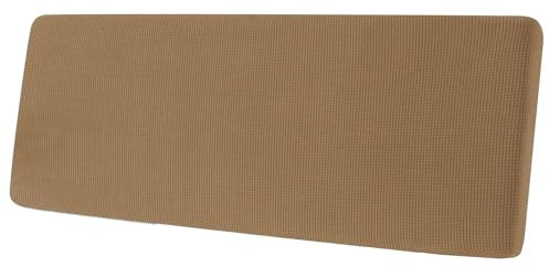 Sofa Sitzkissenbezug, Sofa Sitzkissenbezug Stretch, Elastischer Kissenbezüge, Husse Überzug Bezug Für Sofa Sitzkissen, rutschfest Stoff Tartan (Braun,Chaiselongue)
