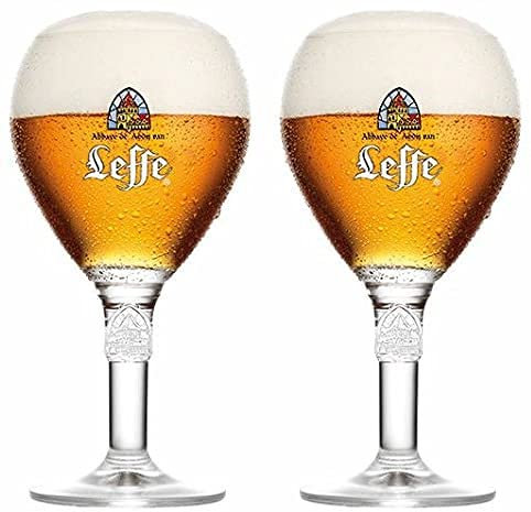 Elroni Offizielles Leffe Bierglas Glas Bierkelch, 33 cl - 2 Stück