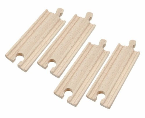 4 Sück - Holzschienen - passend für alle gängigen Holzeisenbahnen