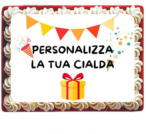 Crea La Tua CIALDA per Personalizzata - Cialda in Ostia Personalizzata a Forma di Rettangolo - Decorazione per - Foglio A4 da Ritagliare