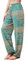 QIANXIZHAN Damen Boho-Palazzo-Hose Freizeithose, 4-cyanfarbene Blume, XXL