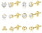 Kleine Gold Ohrstecker Ohrringe Set für Damen, 6 Paar 925 Silber Ohrringe Set Damen Zirkonia Knorpel Kleine Ohrstecker Set Hypoallergen Gold Ohrstecker für Mädchen