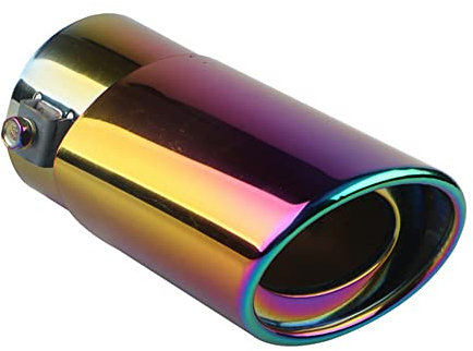 ETOPARS 63mm Auspuffblende Auto Universell Auspuff Schalldämpfer Endrohr Edelstahl Auspuffrohr Endschalldämpfer Auspuffendrohr Einzelne Auslass Gerade Bunt