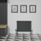 Warmehaus Traditional Cast Iron Style Anthracite 4 Column Horizontal Radiator 600x830mm Central Heating Space Saving Radiators