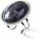 Natursteinring Silber Aventurin Ring Großer Cabochon Offener Ring Verstellbarer Herren- Und Damen Sexschmuck,8 Labradorit