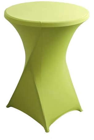 iEventStar Stretch Stehtisch Hussen Spandex Stehtischhussen Bartische Hochzeit Erstärkung im Fußbereich Rund Tischdecke für Bistrotisch Cocktail-Party (Gras-Grün, 1er Set - Ø 80-85 cm)