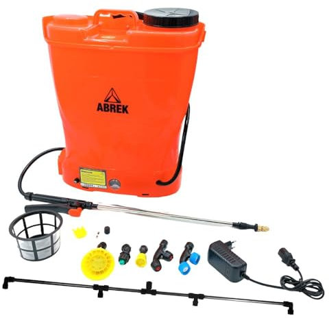 ABREK Pompa A Zaino IRROK Batteria 16 LT Lancia TELESCOPICA/IRRORAZIONE IRRORATRICE DISERBO con Fusibile