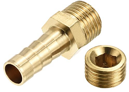 QUARKZMAN 11 in 1 Satz 1/4BSP Außengewinde 8mm Schlauchhalter Montage Kupplungsverbinder und Messing Ton 1/4PT Außengewinde Hexenkopf Rohrfittings Kupplungsverbinde