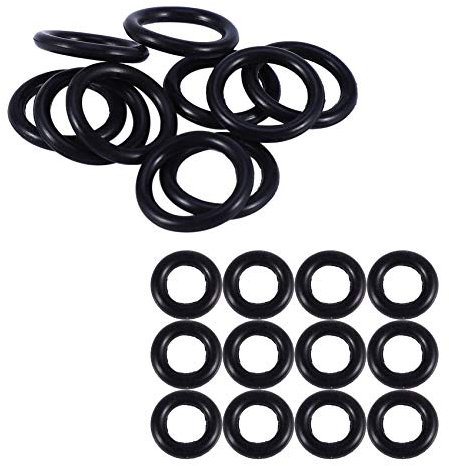 12 x 9 mm x 2,0 mm Gummidichtungen, O-Ringe und 10 Stück schwarze Gummi-Öldichtung, O-förmige Ringe, Dichtungsscheiben, 16 x 12 x 2 mm