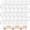 Glasseam Klar Teelichtgläser Klein Kerzengläser Satz von 48, Romantisch Teelichthalter für Hochzeit Tisch, Zylinder Dekorative Teelichter Glas Kerzenhalter Teelicht für Haus Halloween Dekoration