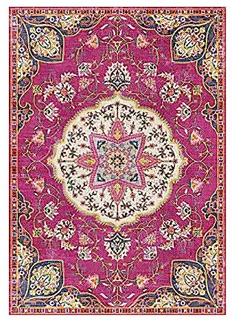 Tappeto Moderno Salotto Pelo Corto Tappeto 120 X 180 CMfiore fucsia Tappeto Soggiorno Cameretta Divano Corridoio Sala Pranzo 120x180cm