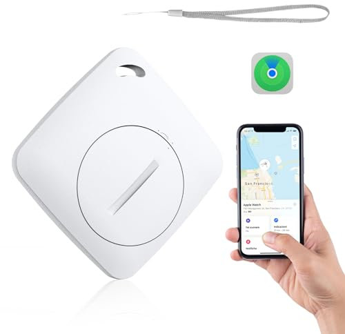 Qoosea Localizador Antipérdida Localizador Inteligente para Encontrar Objetos Perdidos, Posicionamiento Preciso Encontrar Sus Llaves/billeteras o niños Mayores para iOS No para Android(Blanco)