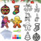 PEFOLOC Weihnachts Basteln Kinder, 8 Stück Bastelset Weihnachten Fenster, Weihnachtsdeko zum Basteln, Fensterbilder, DIY für Kinder, Fenster und Raumdekoration