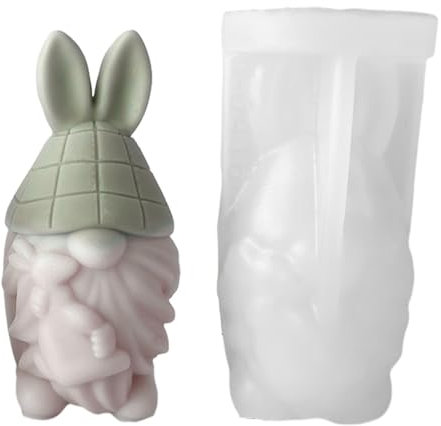 Kaninchen-Silikonform, Kaninchen-Kerzen-Silikonformen,Niedliche Zwerg-Osterkerzen-Silikonform | Wachsformen DIY Bastelformen Silikonform, Wichtelformen für Ostern, für Schokolade, Pudding Meindin