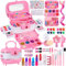 TZPAUG Kit de Maquillaje para Niño, 61 Piezas de Maquillaje Lavable para niñas, Kit Maquillaje niña, Caja Maquillaje niña, Regalo de cumpleaños y Navidad para niñas de 3 4 5 6 8 10 Años