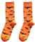 Halloween lustige Socken weiche Baumwollsocken kreatives Fledermaus -Muster absorbieren schwitz atmungsaktive Socken seltsame Socken für Männer Frauen 1pc Orange, Halloween lustige Socken, Halloween