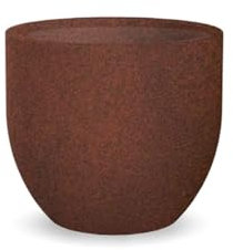 newgarden Macetero Redondo Azalea Decorativo para Interior y Exterior. Muy Resistente a los Rayos UV. Maceta Grande para Flores y Plantas Hecho Polietileno en España (ø50x41 cm, Bronce)