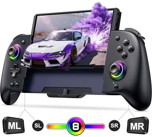 Spican Controladores de interruptor para Nintendo Switch/OLED, accesorios de interruptor, controlador inalámbrico Pro Joypad, controlador de modo de mano de tamaño completo con batería/turbo para