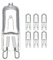 LIGHBIB Lampe De Four G9 20W 25W 40W 60W, Ampoule Halogène Durable Résistante Aux Hautes Températures G9 220V 230V Pour Réfrigérateurs Et Fours,60W,6 Pièces