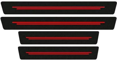 4 Pezzi Battitacco in Fibra di Carbonio per VW Golf 8 MK8 GTI GTE GTD R 2020 2021 2022 2023 2024, Fibra Carbonio Battitacco Adesivi, Protezione del Davanzale della Portiera Dell'auto, Car Accessori