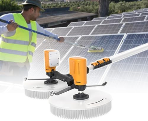 Water Curtain Quick Cleaning Technology Window Cleaner, 24Ft Window Cleaning Telescopic Pole, with 4 Water Spray Devices,Dual-Use