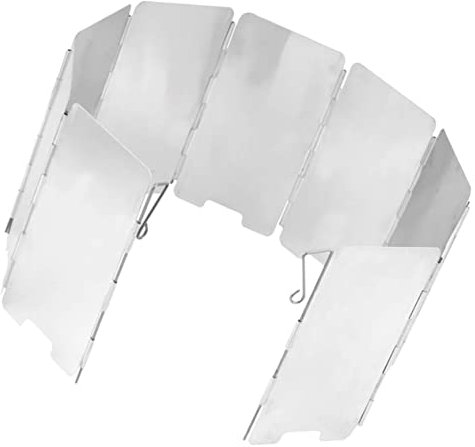 KOMBIUDA Ofenwindschutz aus Aluminiumlegierung Windfest und Korrosionsbeständig für Camping und Bergtouren Leicht zu Reinigen