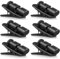 Headphone Wire Clips,6 PCS Earphone Clips,Headphone Holder Clip Headset Cable Cord Clips 360 Degree Rotate Mount Clothing Clip for Fixing Headphone Wire,Black