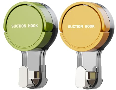 2 ganci a ventosa extra forti, ventose con gancio, ganci da parete autoadesivi, ganci adesivi extra forti, ganci da incollare, ganci per asciugamani senza fori, ganci adesivi da bagno per doccia