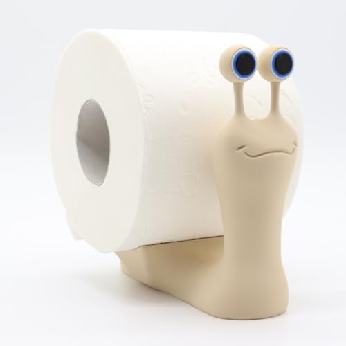 Gudrun die Toilettenschnecke – Witziger 3D-Gedruckter Toilettenrollenhalter – Originelle Badezimmer-Deko & Ersatzrollenhalter – 4 Varianten zur Auswahl (Auge 1)