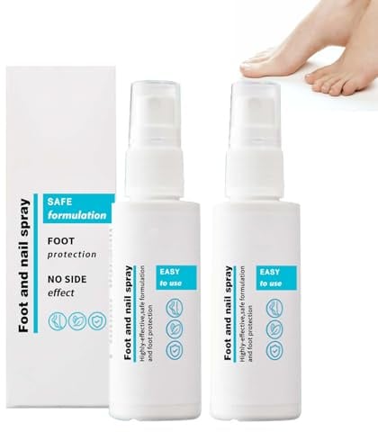 Clawrex Fussspray, 2 Stück Fußspray Pflege, Foot and Nail S-pray zur Nagelreparatur Geruchsbekämpfung, Schnell Wirksam, Linderung von Fußinfektionen, Fußpflege-Spray Feuchtigkeit (60ML)
