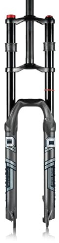 QHIYRZE DH Fourche À Suspension VTT 27,5 29 Descente Fourche Air Vélo De Montagne 1-1/8 Droite XC Fourche Avant Course 165mm Double Épaulement Verrouillage Manuel QR 9x100mm Frein À Disque(29'')