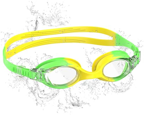 Seaflar Gafas de Natación de 6 a 14 años, Antivaho de Visión Clara | Protección UV, Ajuste Rápido, Junta de Silicona, Unisex Marco Pequeño Gafas Natacion Niño