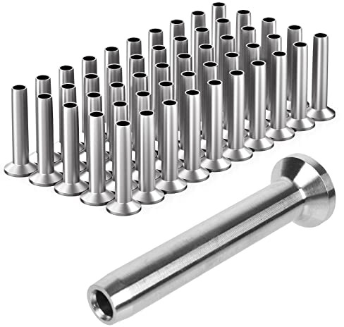 BLIKA Lot de 40 tiges en acier inoxydable de 0,3 cm pour garde-corps de câble de terrasse, matériel de garde-corps invisible pour poteaux en bois/métal, borne de tige de 0,3 cm, garde-corps de câble