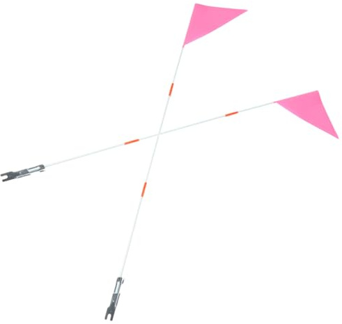 Healeved Fahrradflagge 2 Satz Glasfaser Rosa Fahrrad Werbeflagge