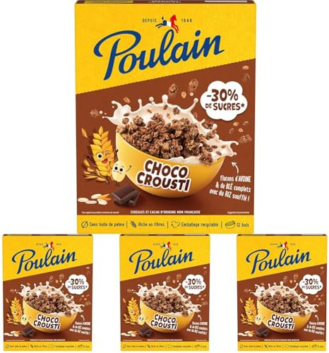 POULAIN Choco Crousti 375g (Lot de 4)