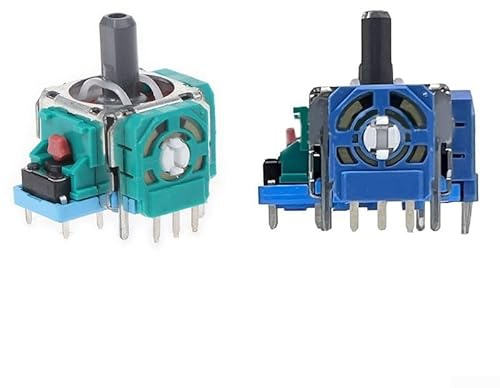 Analoges 3D-Joystick-Sensor-Modul für Xbox für PS5, Ersatz-Wipppotentiometer mit 3-poligem Anschluss, kompatibel mit Game-Controller (blau)
