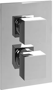 Flode Veda 1 Concealed Thermostatic Shower Valve - Single Outlet - Square Style - Chrome Finish