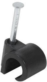 DEBFLEX Attache-Câble JAA60001 100 Attache-Fils pour câble Rond Ø 4 à 7mm Pointe béton Noir-700434, 4 mm à 7 mm