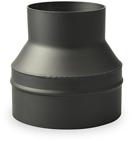 EWO Ofenrohr Erweiterung 120 auf 180 (Schwarz) – Rauchrohr Vergrößerung 2mm Stahlblech – Adapter für Kaminöfen mit Senothem-Beschichtung – ruß-, frost- & tauwechselbeständig