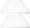 SPARES2GO Fridge Shelf Compatible with Dometic Refrigerator Freezer (Pack of 2 Shelves, White, Adjustable, Plastic Coated, Extendable Arms)
