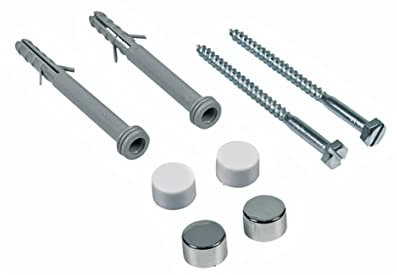 Befestigungssatz Befestigung Befestigungsschrauben Befestigungsset Bodenbefestigung für Stand WC und Ablagen chrom