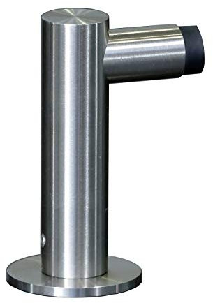 Türstopper zur Bodenmontage in L-Form aus Edelstahl Vollmaterial, Türstopper, Türpuffer, Türschutz, Wandschutz - PHOS Design