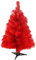 Fouriding 60cm Albero di Natale artificiale PVC Decorazione di Natale Christmas Tree, Rosso