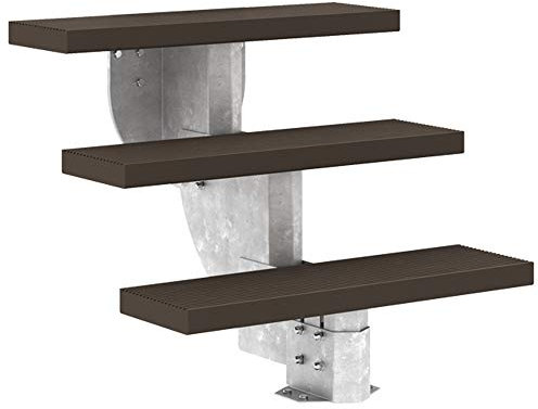 DOLLE Außentreppe Gardenstep 3 Stufen Höhe 55,5-67,5 cm Stufen Trimax® 80cm Dunkelbraun