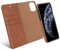 KANVASA iPhone 11 Pro Detachable Wallet Case Brown Premium Genuine Leather 2 in 1 Flip Folio Book Magnetic Cover for the Original iPhone 11 Pro (5.8) - Supports Wireless Charging Qi
